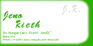 jeno rieth business card